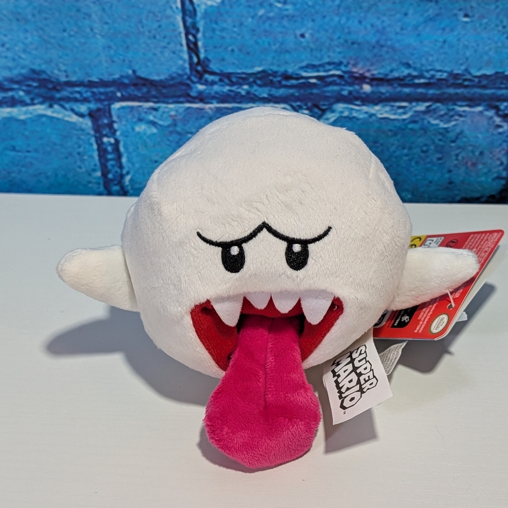 Brand New JAKKS Pacific Super Mario Bros. Small Plush Toy Stuffed Animal Boo